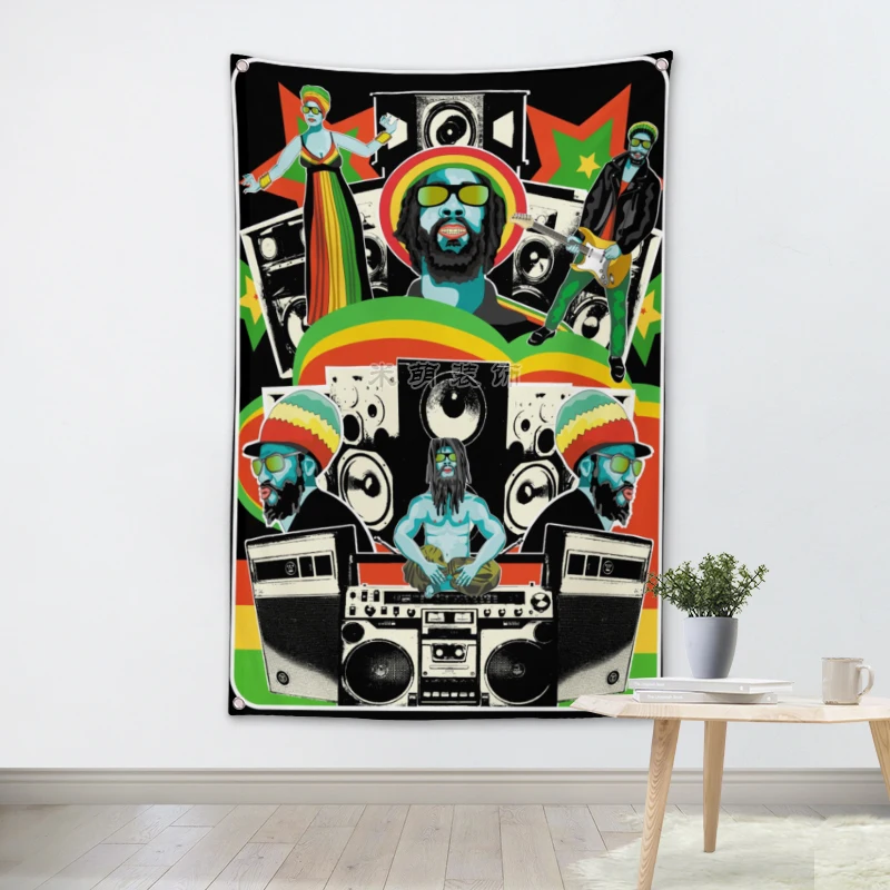

Music Band Banners Wall Flags Tapestry Cloth Art Bar Cafe Hotel Theme Background Decoration