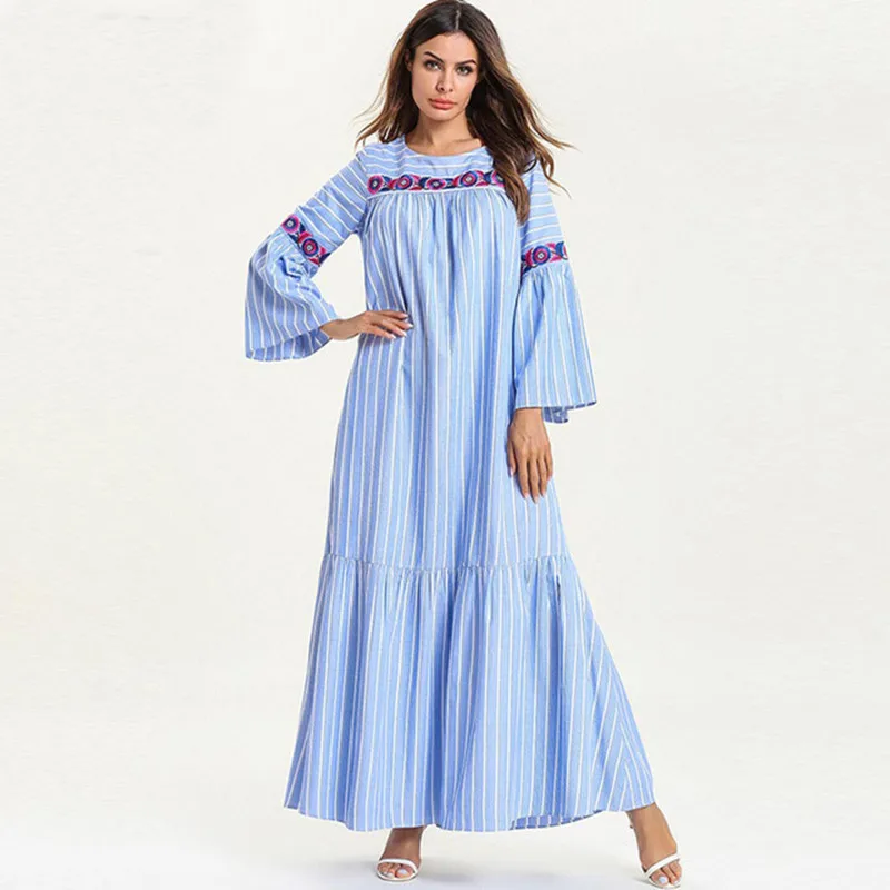 Абая кафтан хиджаб мусульманское платье джилбаб Caftan халат Дубай для женщин