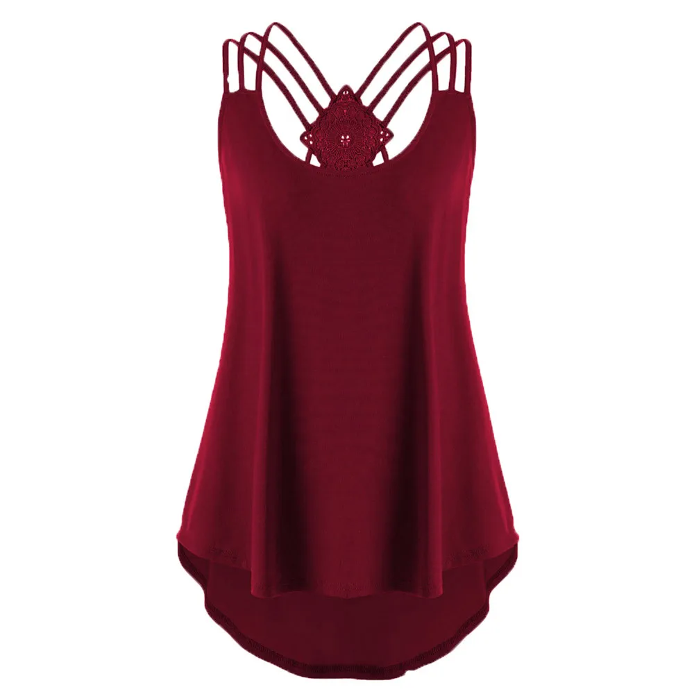 Sexy Female Bandage High Low Tank Tops Fashion Women Vest Sleeveless Womens Camisole Crop Top Feminino Summer Woman Clothes | Женская