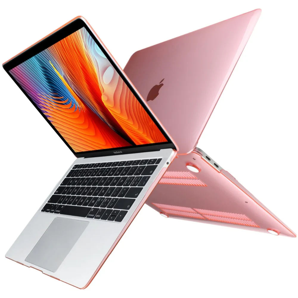 Прозрачный кристально чистый чехол для Macbook Air Pro retina 11 12 13 15 16 дюймов Touch Bar/Touch ID A2141 A1932 A1989 A2159
