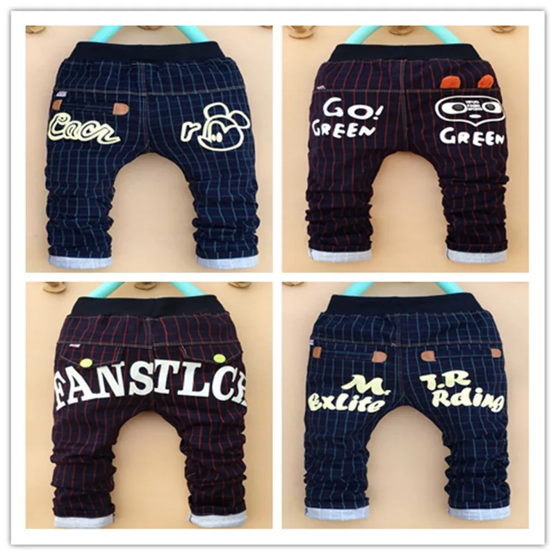 Новые стильные джинсы для мальчиков детская одежда детские модные штаны с