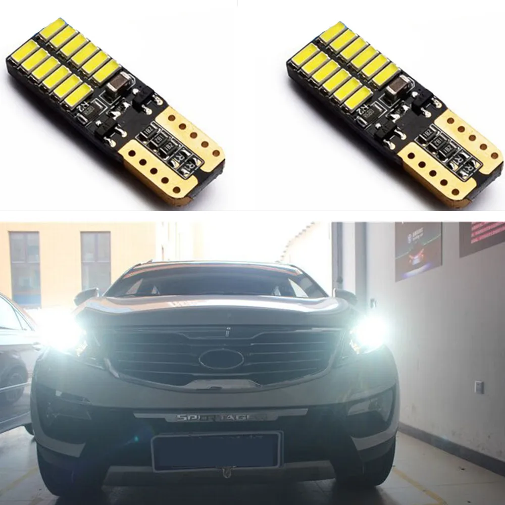 Светодиодная автомобильная парковочная лампа W5W T10 габаритные огни для Kia Rio K2 Ceed