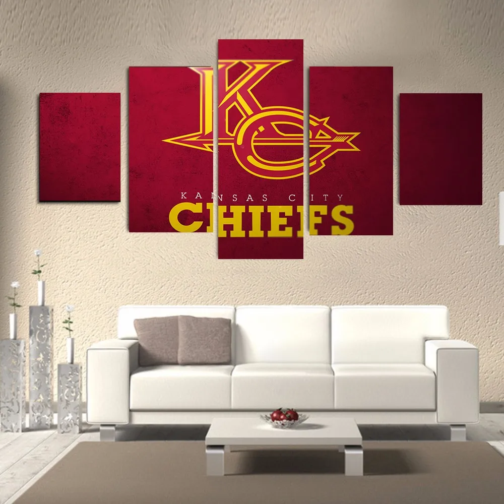 KC вождей футбольный командный вид спорта модная масла из натуральной Wall Art