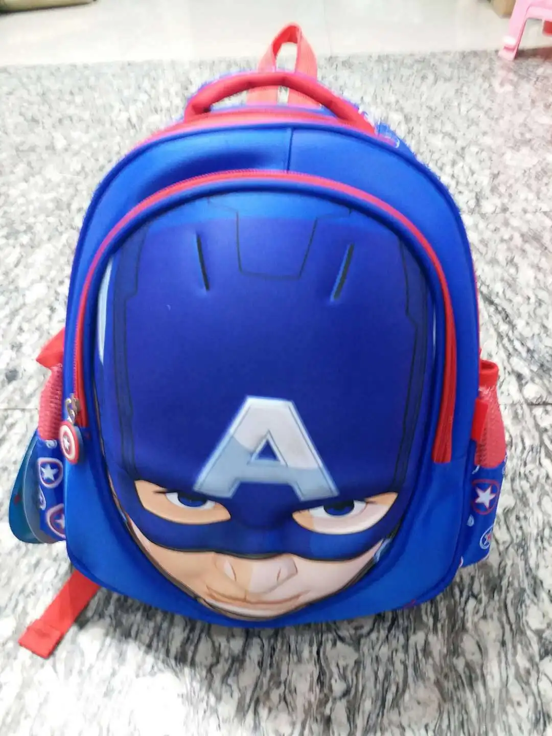 Синий New Bumblebee Deformed Gold Steel 12 Inch Kindergarten Book Bag 2-6 Years Old Cartoon School BagS Backpack Kids - Цвет: Синий