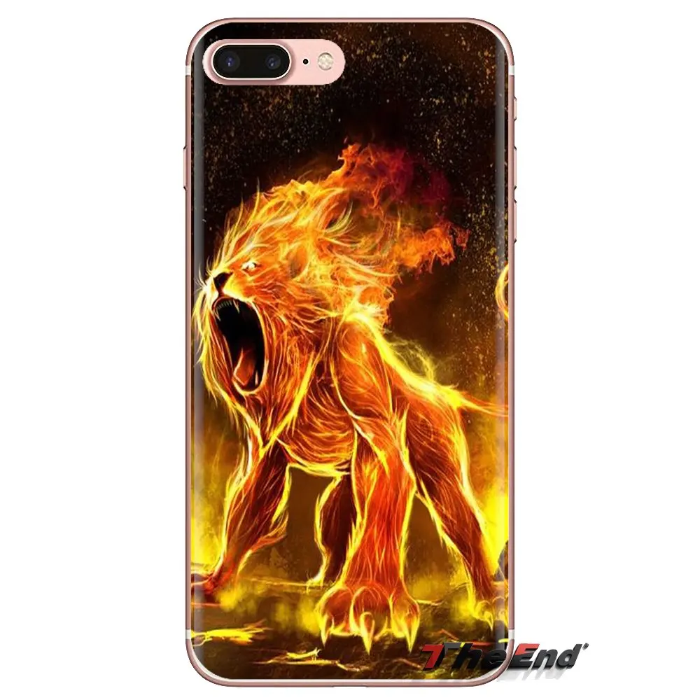 2018 flame Lion Transparent Soft Shell Covers For Xiaomi Mi3 Samsung A10 A30 A40 A50 A60 A70 Galaxy S2 Note 2 Grand Core Prime |