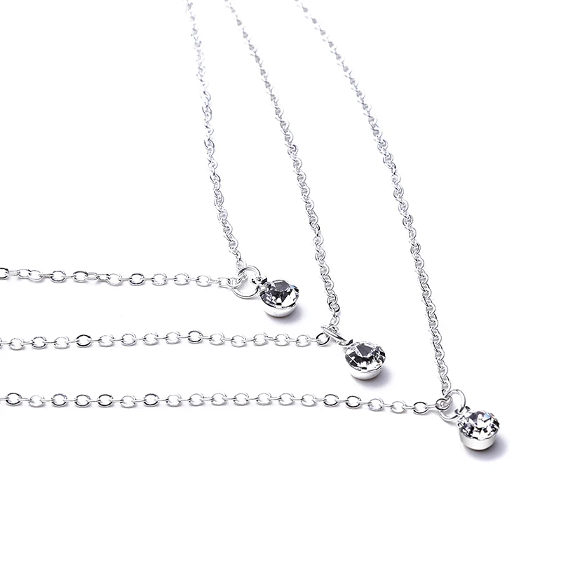 Женское простое ожерелье с подвеской в виде сверла многослойное шаровой шеей