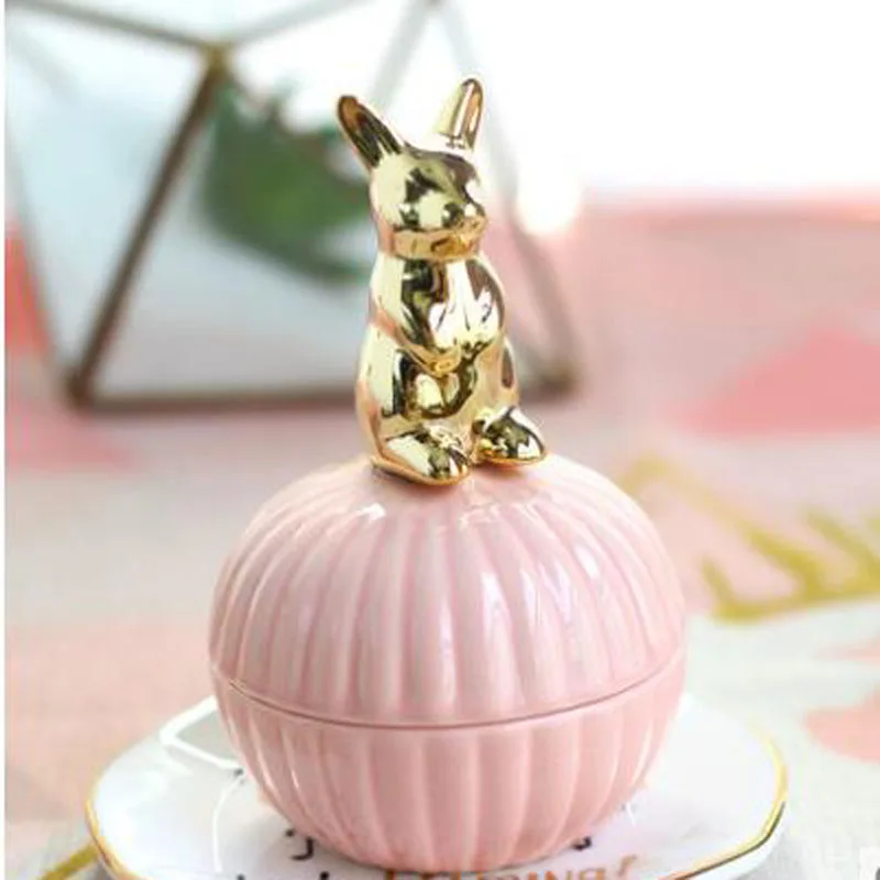 Pink rabbit 4 шт. Романтическая любовь Свадебная коробка конфет сувениры подарок коробка сладостей свадебные принадлежности свадебный подарок подружке невесты коробка для хранения ювелирных изделий - Цвет: Pink rabbit