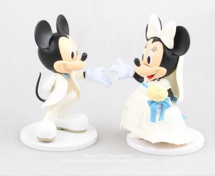 Disney Микки Маус Минни 2 шт./компл. 11 см фигурка осанки коллекция украшений аниме