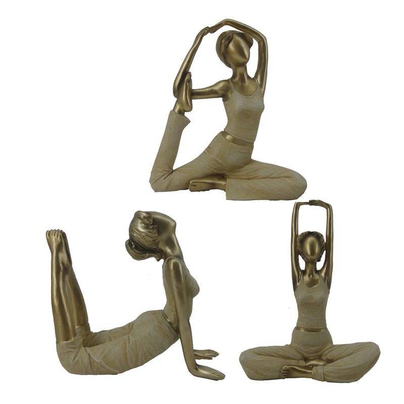 European modern yoga character ornaments abstract art style women statue human body sculpture home decoration craft opening gift | Дом и сад