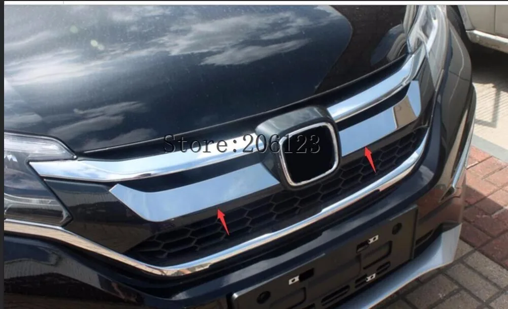 Для Honda CRV CR-V передняя решетка из нержавеющей стали гоночная решетка Накладка 2 шт