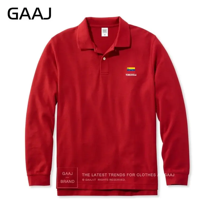 GAAJ Venezuela Flag Polo рубашки для мужчин и женщин унисекс повседневные однотонные летние рубашки поло для мужчин Деловая и Повседневная рубашка высокого качества# 4XE8F - Цвет: Long Red