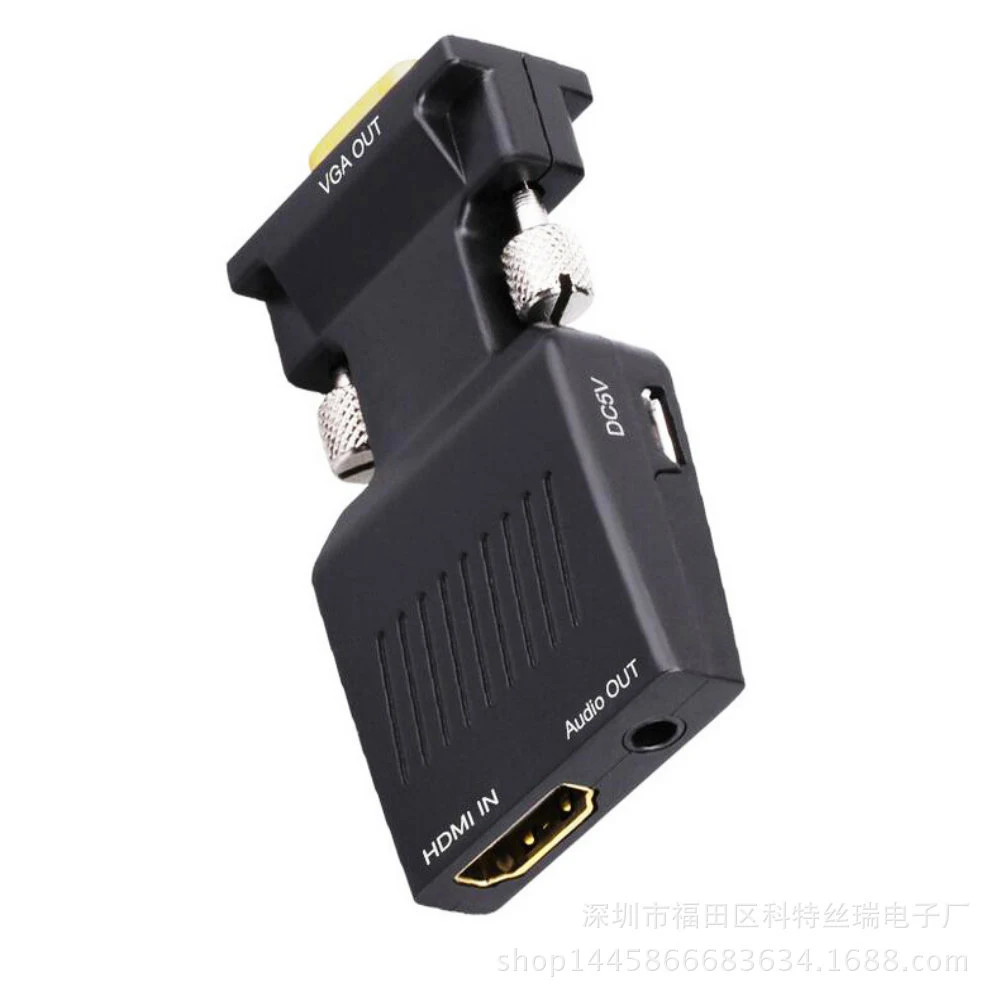 1080P видео конвертер VGA папа к HDMI Женский с аудио кабель питания Поддержка USB