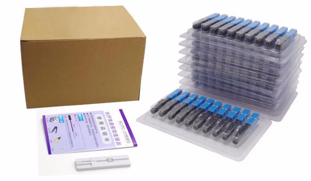 100 шт. FTTH SC UPC одномодовый волоконно оптический Быстрый коннектор