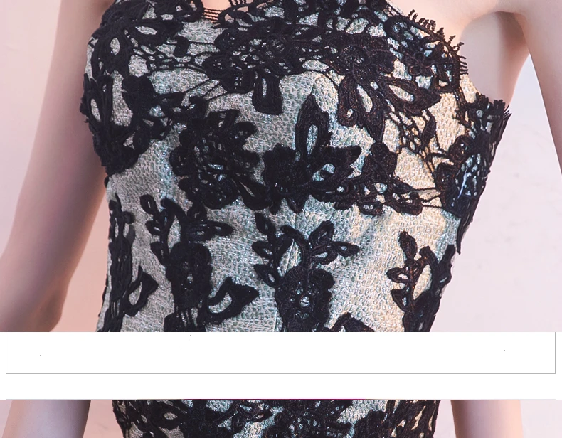 Vestido De Noche Con Cristal Черное вечернее платье с кружевной аппликацией платья для женщин арабское вечернее платье элегантные вечерние платья ES2551