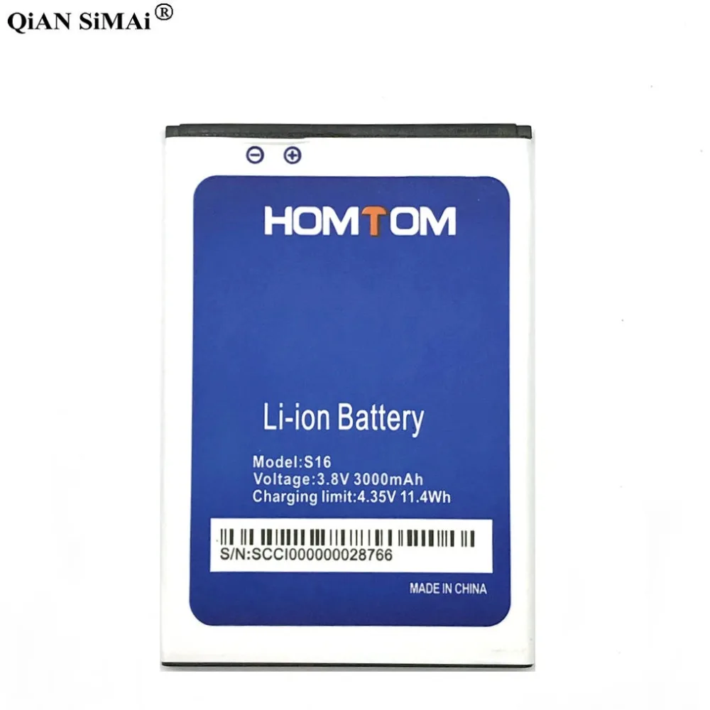 Высокое качество Новый резервный аккумулятор S16 для Homtom 3 8 V 3000mAh Замена батареи