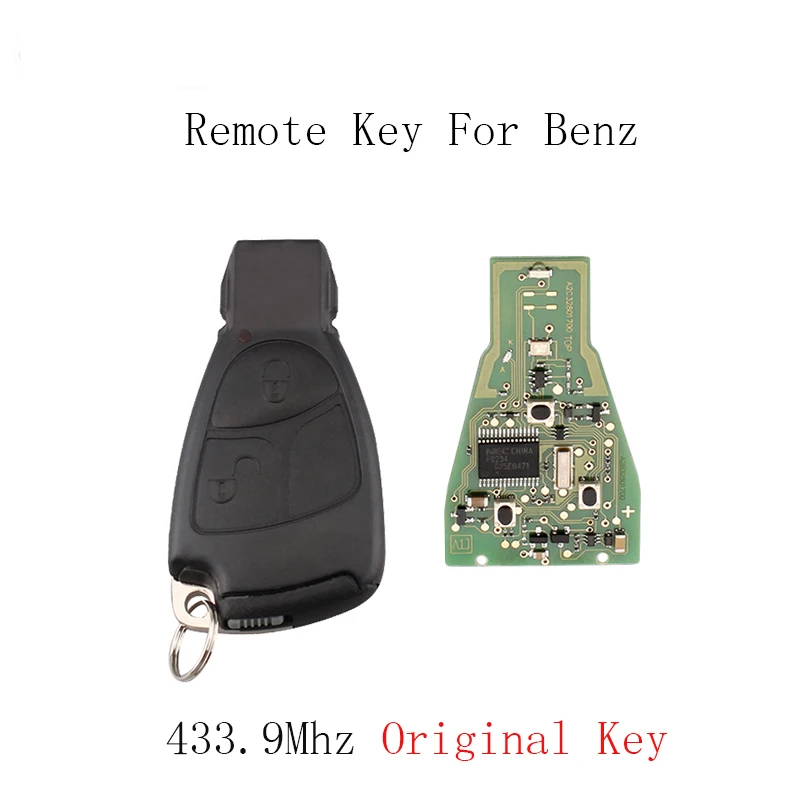 2 кнопки 433 9 Мгц дистанционный ключ для Mercedes Benz C E ML Class 1999 2010 оригинальный