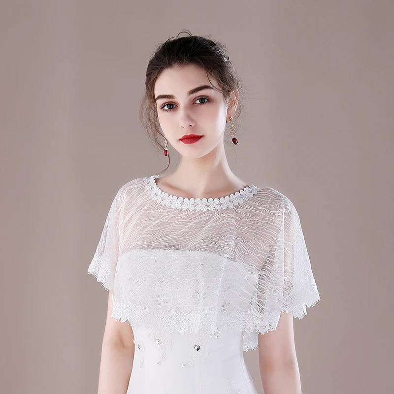 Fashion Summer Bridal Wrap Applique Wedding Dress Cover Up Accessories Bridesmaids Bride Short Sheer Cape Jacket Handmade | Свадьбы и