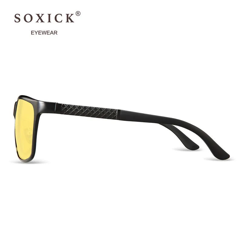 Soxick классические винтажные Поляризованные солнцезащитные очки для мужчин и женщин, желтые солнцезащитные очки с защитой от ультрафиолета, антибликовые очки для вождения автомобиля, очки ночного видения
