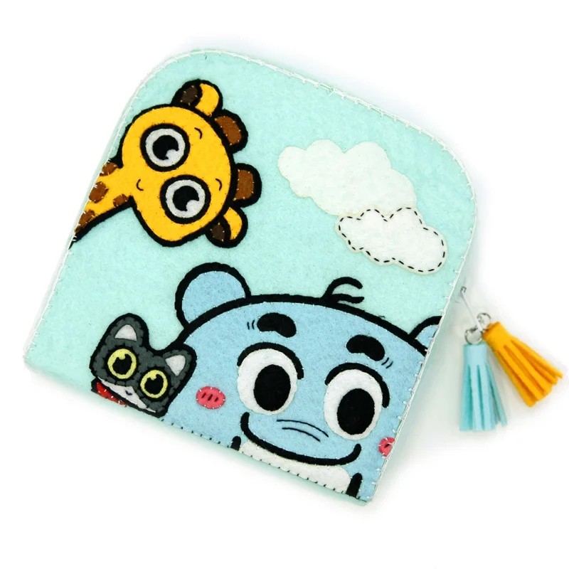 Фетровый Кошелек для монет сделай сам милый детский мультяшный кошелек кавайная