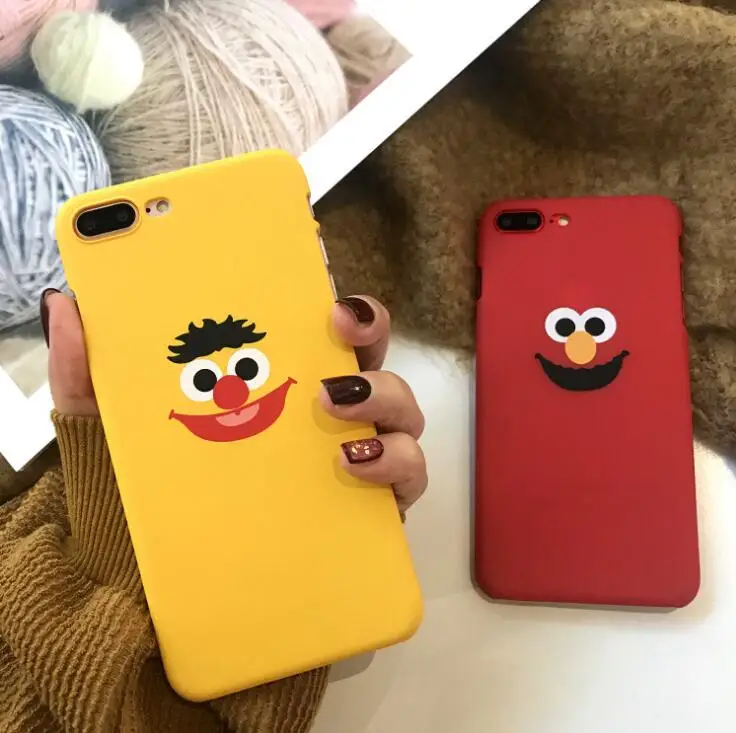 For iphone 7 8 X 6 Case S 6s XR XS Max Plus Cover Hard Cartoon Sesame Dtreet ELMO |