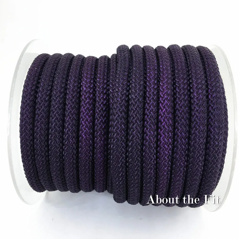 Purple 2XN60 Облегает плетеные нейлоновые веревки 6,0 мм 2 м нитки DIY струнный Ремешок Шнуры под бусины браслеты для изготовления ювелирных изделий шнуровка ручной работы - Цвет: Purple 2XN60