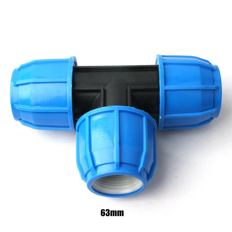 1pc 63mm PE Water Pipe Connectors Farm Agricultural Irrigation System Supply Tube Fittings Garden Quick Connector | Дом и сад