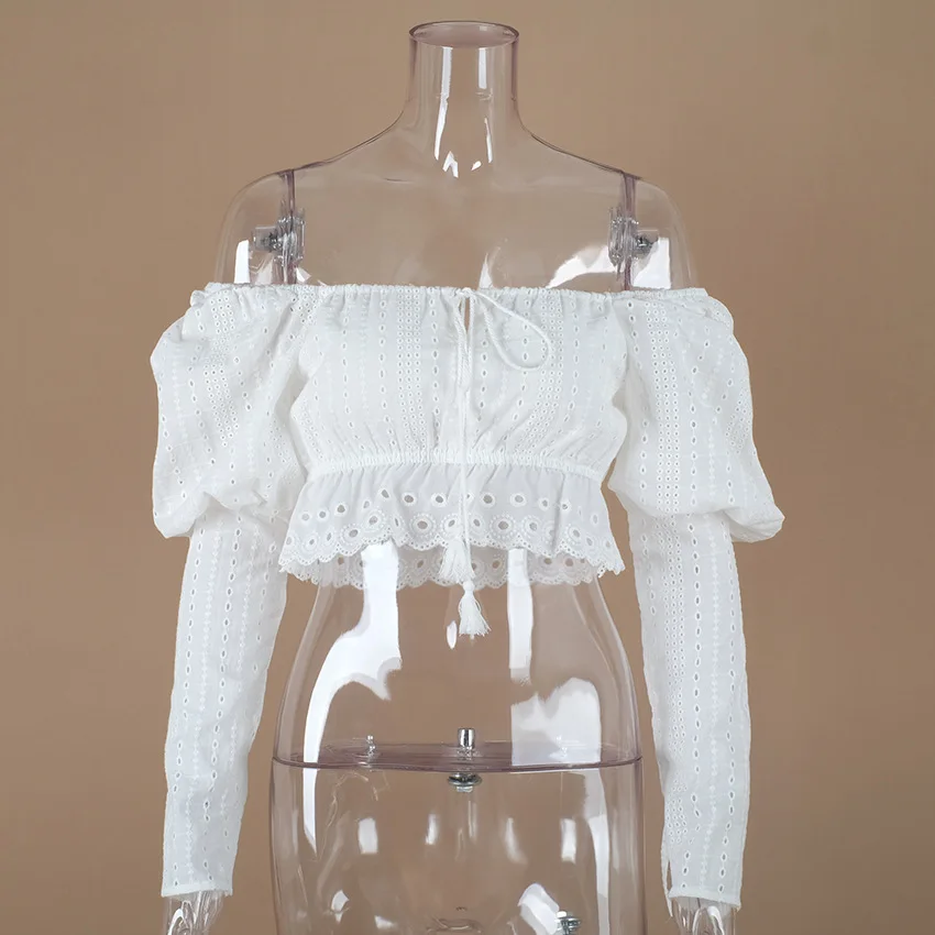 Vintage Square Collar Women Blouse Shirt White Long Sleeve Womens Tops and Female Tunic Blouses 2019 Spring Summer |