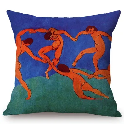 T281-23 Henri Matisse мастерски танцовщица со шляпой радость жизни украшение дома Художественный Диванный чехол для подушки льняная наволочка - Цвет: T281-23