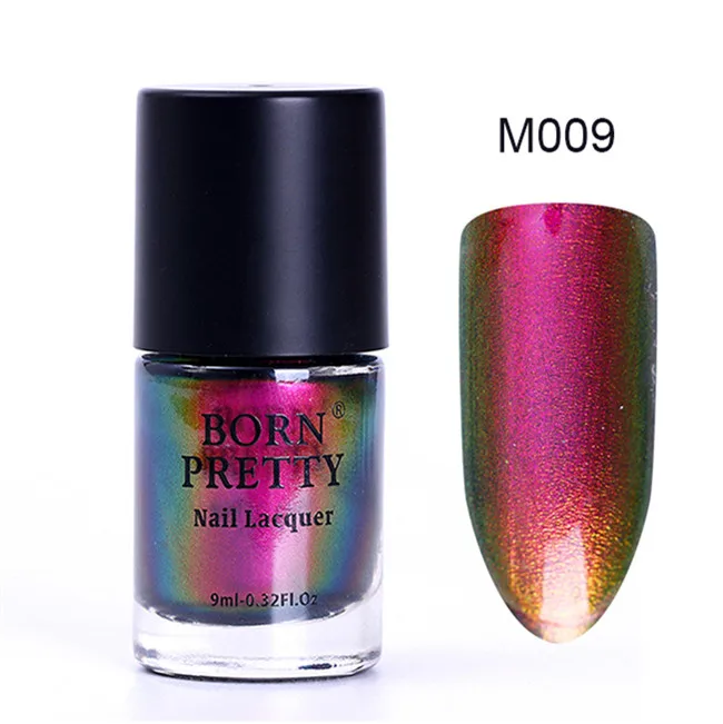 M009 9 мл Born pretty, хамелеон лак для ногтей Lyphard Melody Violet Galaxy Sequins маникюрный лак для ногтей Vernis - Цвет: M009