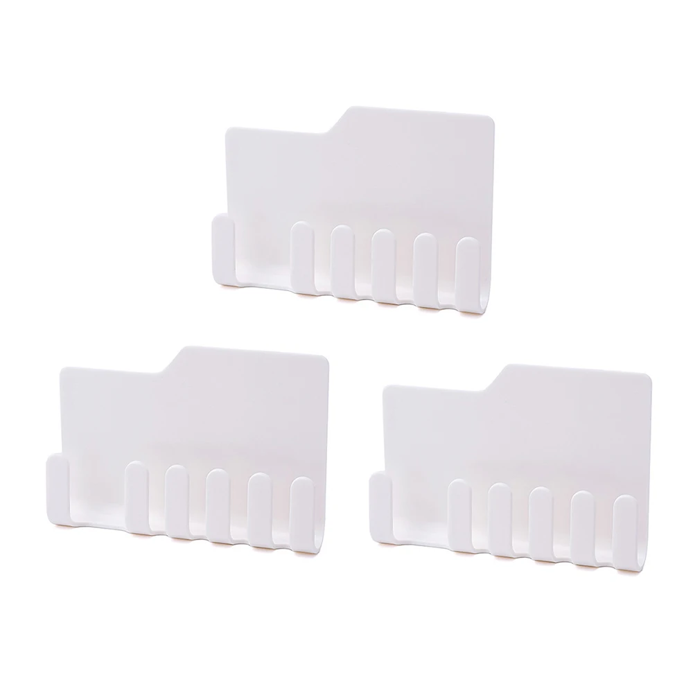 3PCs White 1 шт. универсальный клей Бритвы Держатель зубные щётки полка Настенные стойки петли подвесные для душа Кухня дома - Цвет: 3PCs White