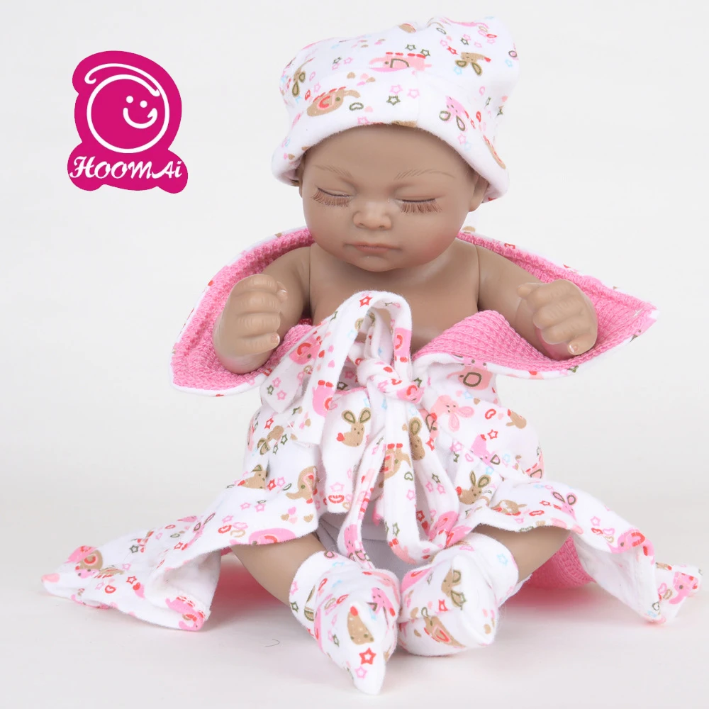 10 &quot28 см Полный винил тело Reborn Baby Doll прекрасный новый член семьи мини