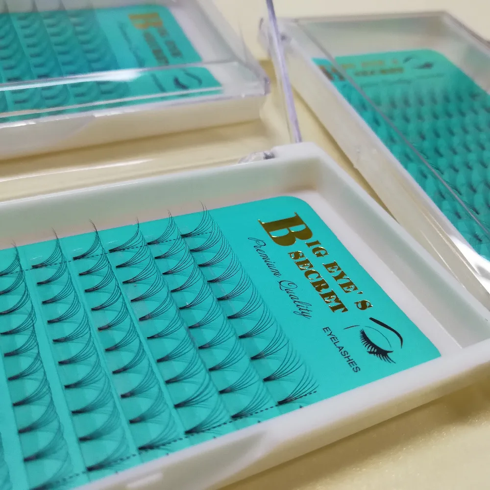 Ресницы ручной работы с коротким стержнем для наращивания ресниц C D curl объем