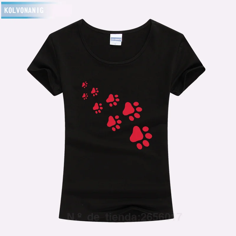 

KOLVONANIG 2021 Summer Cat Paws Print Women Tshirt Cotton Funny Slim T Shirt For Lady Top Tee T-shirt For Girls Kawaii T-Shirt