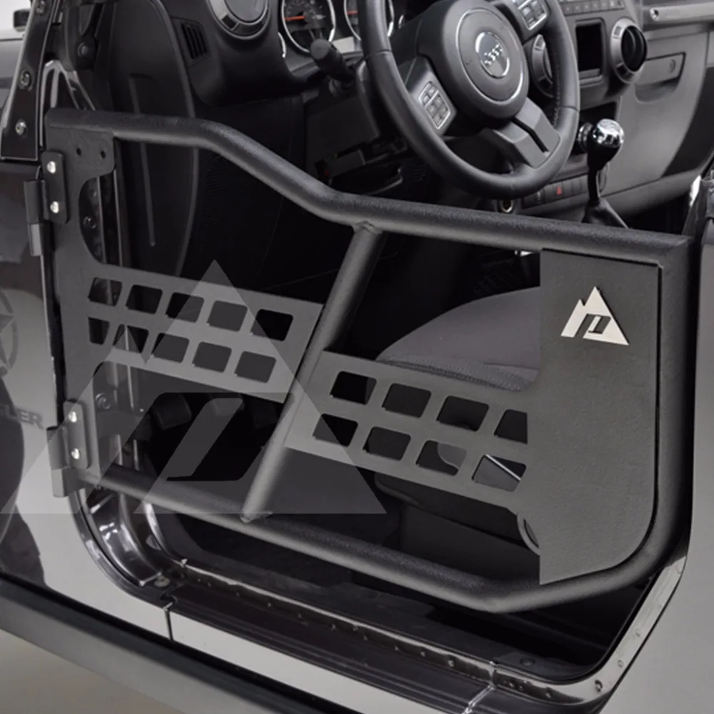 Один комплект J197 черная стальная полустворчатая дверь с боковым зеркалом для jeep