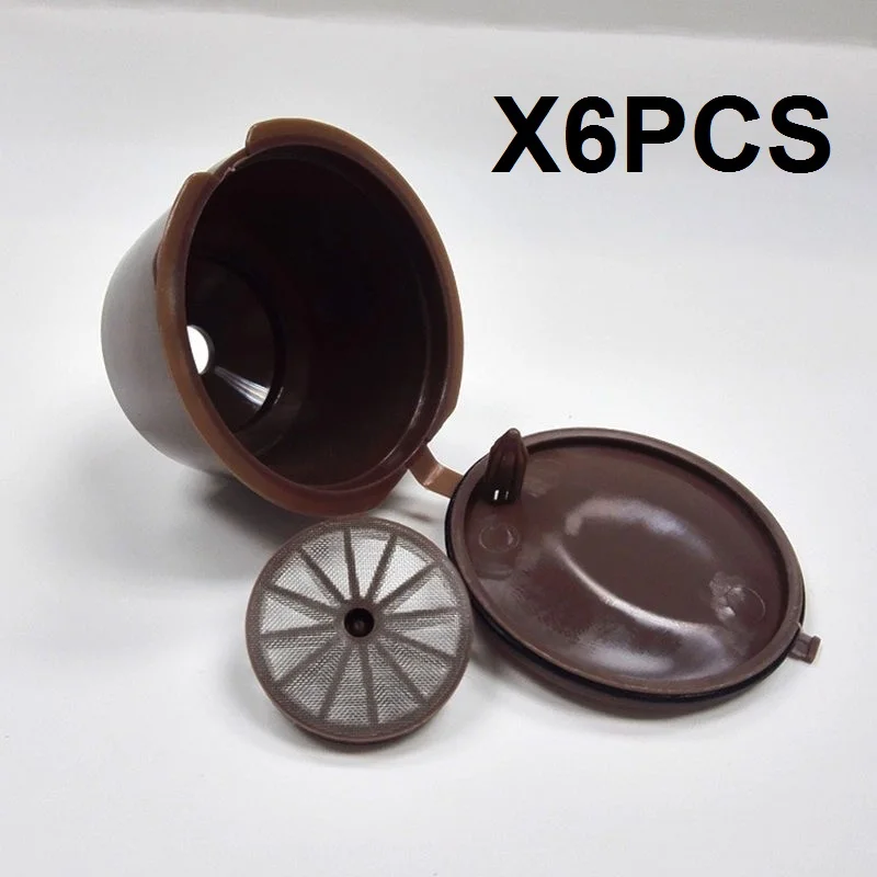 

6 шт./лот многоразовые кофейные капсулы Dolce Gusto, Пластиковые Многоразовые совместимые кофейные фильтры Dolce Gusto капсулы