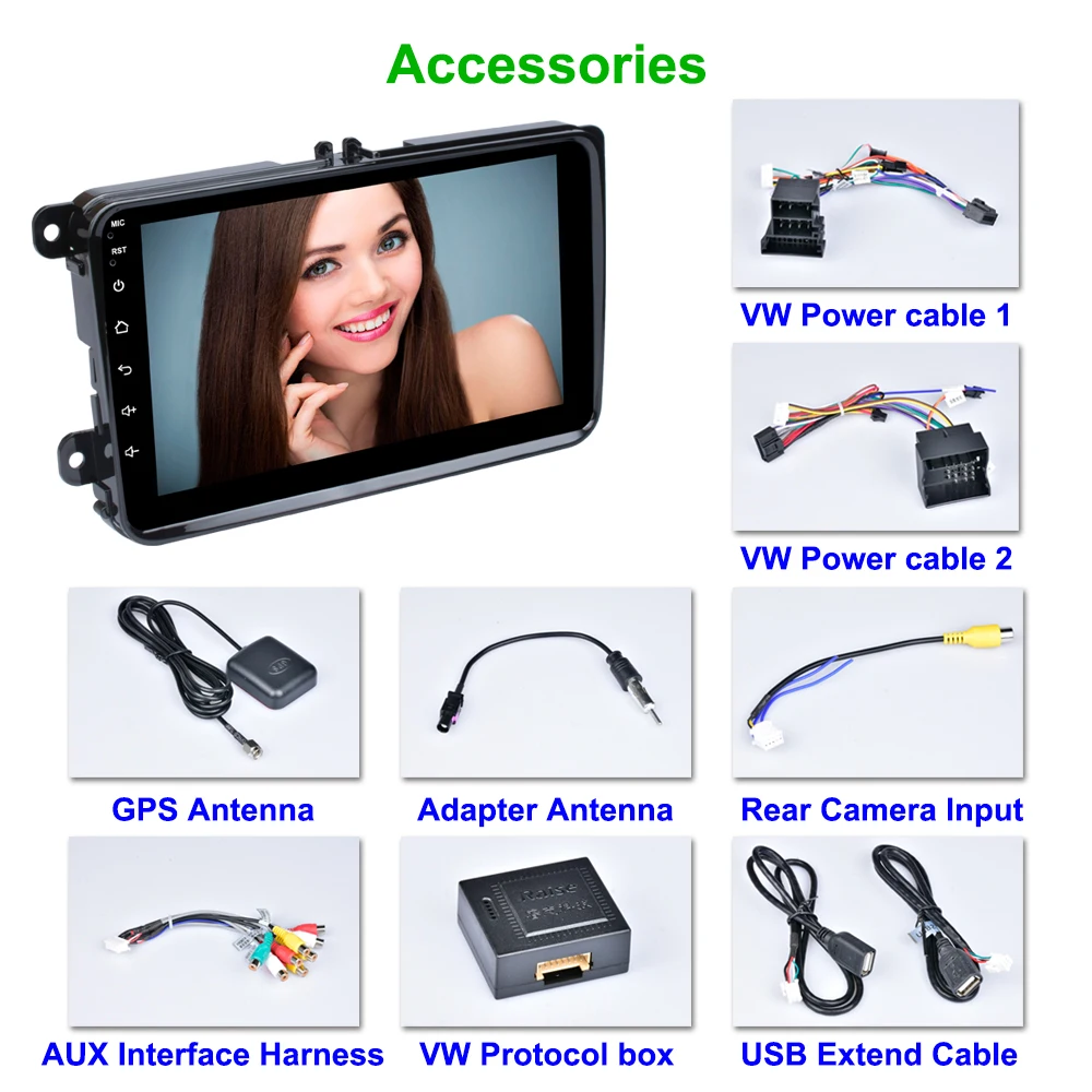 Автомагнитола AMPrime мультимедийный плеер на Android с 8 &quotсенсорным экраном Wi Fi GPS mp5