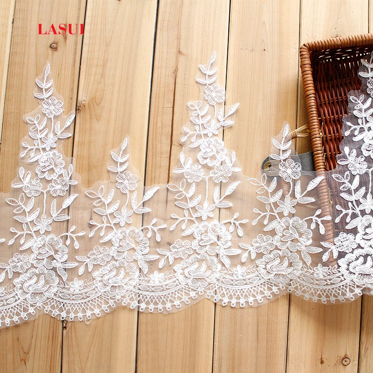 Белый шнур LASUI 30 см кружевная отделка вышивка свадебное платье вуаль ручная