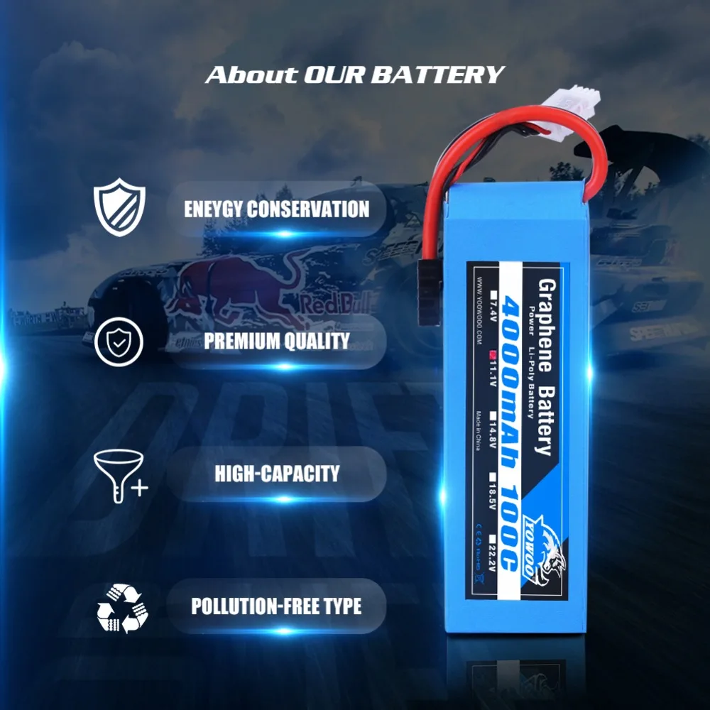 Lipo 3S Battery 11.1V 4000mAh 100C Graphene Max 200C Helicopter Quadcopter Truck High Discharger Rate For Car | Игрушки и хобби
