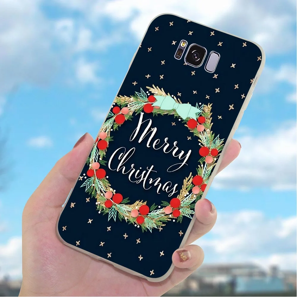Мягкие чехлы из ТПУ на Новый год и Рождество чехол для телефона Galaxy Samsung M20 S10 Plus S10e