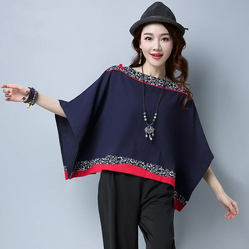 Одежда в восточном стиле Женская китайская накидка 2019 модная летняя вышивка