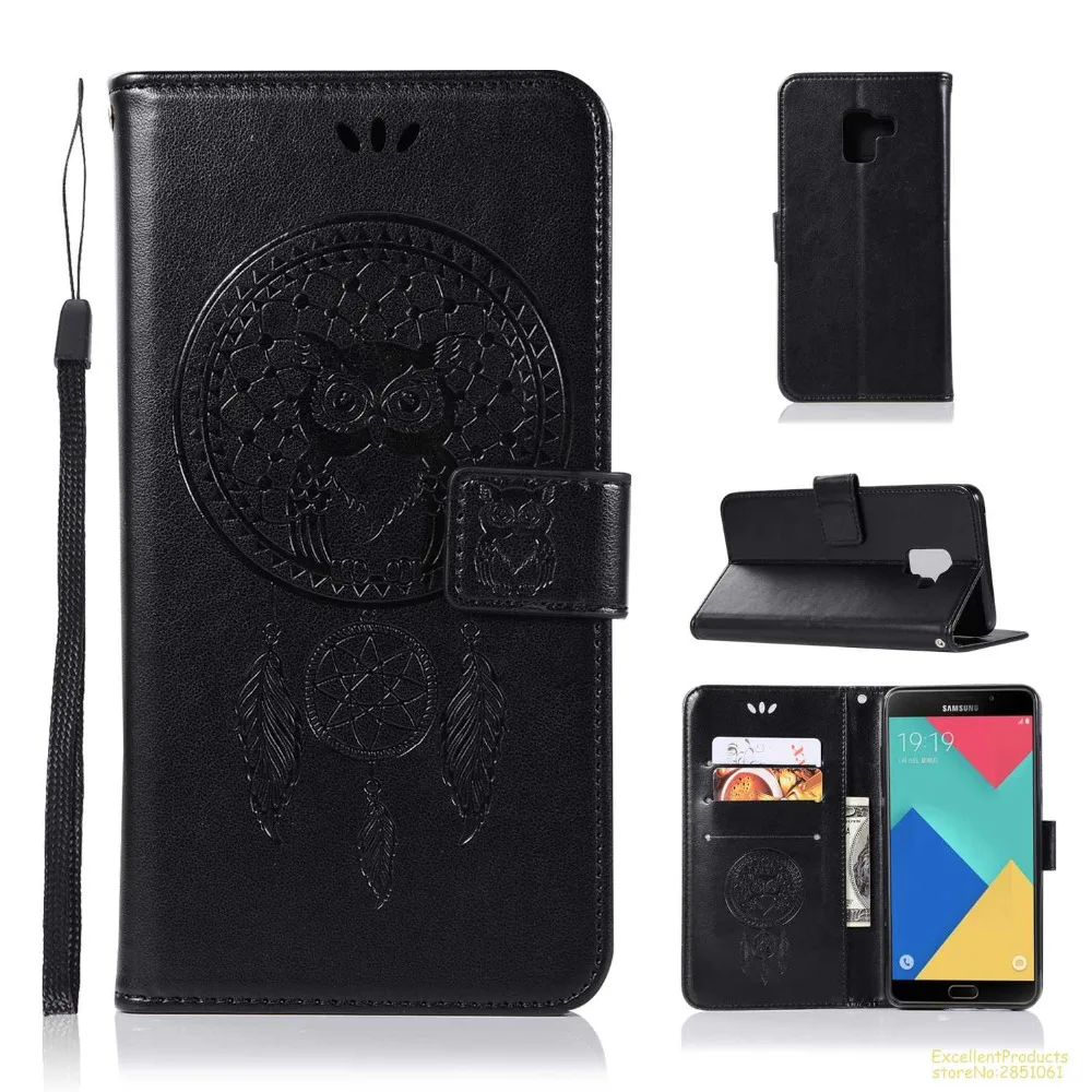 Винтаж Ретро Сова Pattern кожаный чехол-кошелек с подставкой из искусственной кожи