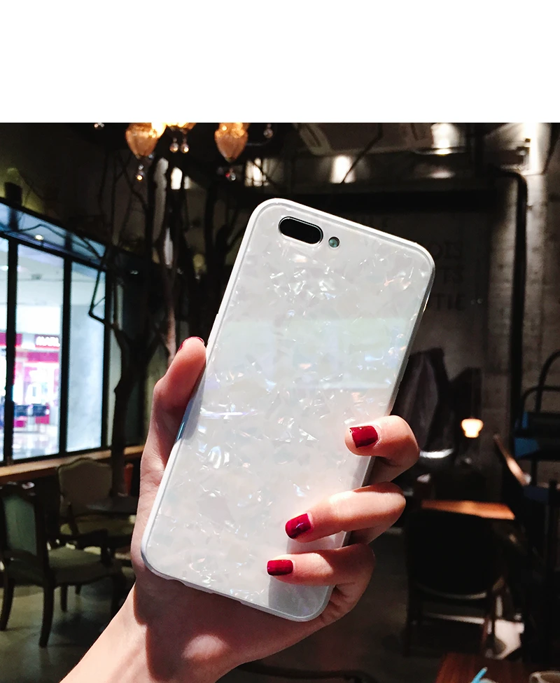 BONVAN закаленное Стекло чехол на iPhone X 7 plus case мечта Shell Glitte твердый переплет мягкий силиконовый бампер для iPhone 7 6s 8 6 плюс случай защиты чехлы для телефон