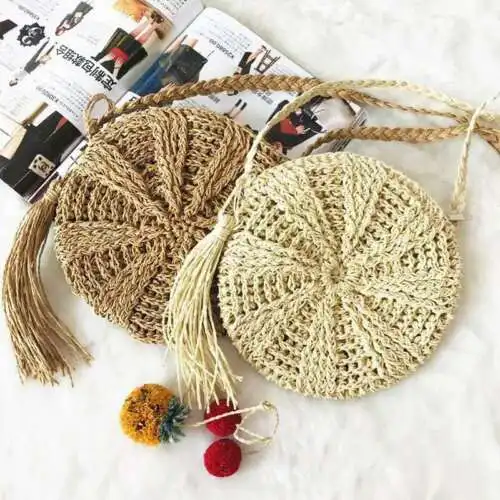 Женская летняя соломенная сумка Vogue пляжная через плечо для кросбоди | Игрушки и