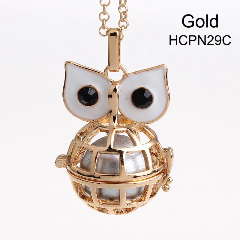 12 шт./лот сова животное музыкальный звук колокольчик полые коробочка для