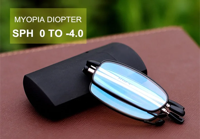 SUMONDY Diopter-1,0 To-4,0 фотохромные серые очки для близорукости, мужские и женские складные очки по рецепту для близоруких SU26