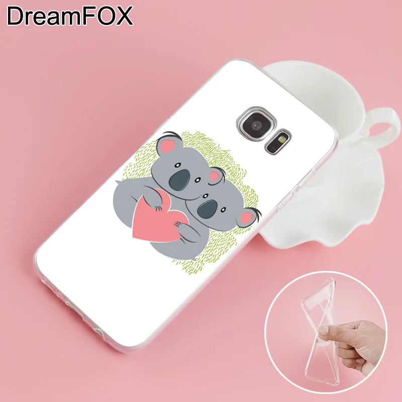 Мягкий силиконовый чехол из ТПУ DREAMFOX L195 Koala для Samsung Galaxy S5 S6 S7 S8 S9 S10 5G S10E Lite Edge Plus |
