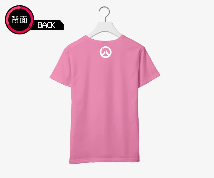 OW D.VA розовый кролик Sweety унисекс короткий рукав Футболка для косплея Dva футболки