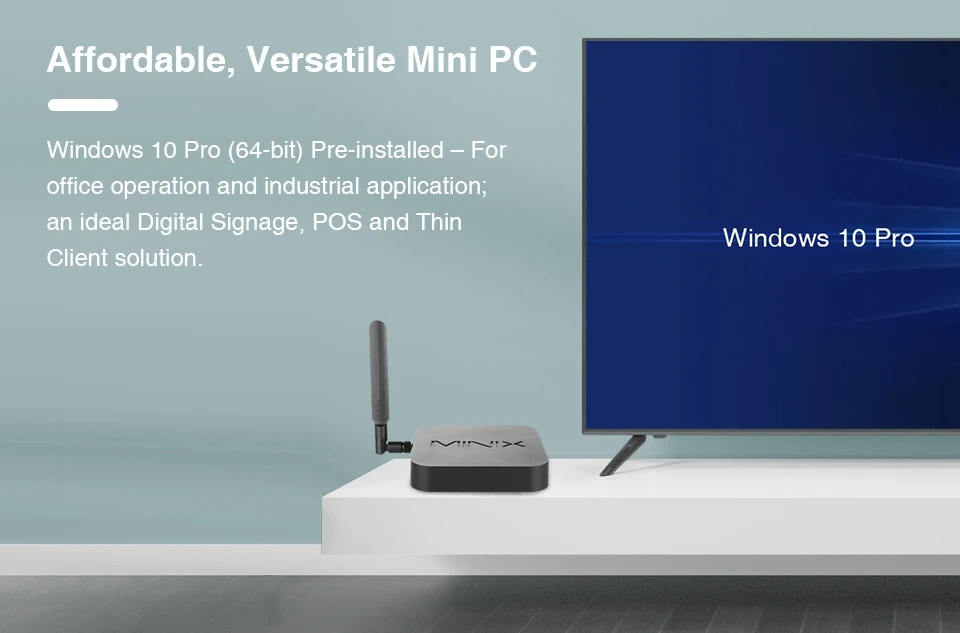 MINIX NEO Z83-4 Pro ТВ приставка официальная Windows 10 Pro мини ПК Intel Atom x5-Z8350 4 ГБ/32 ГБ ac wifi 1000 м LAN HDMI смарт ТВ приставка