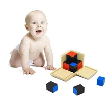 Мини Деревянный биномиальный куб Монтессори математические