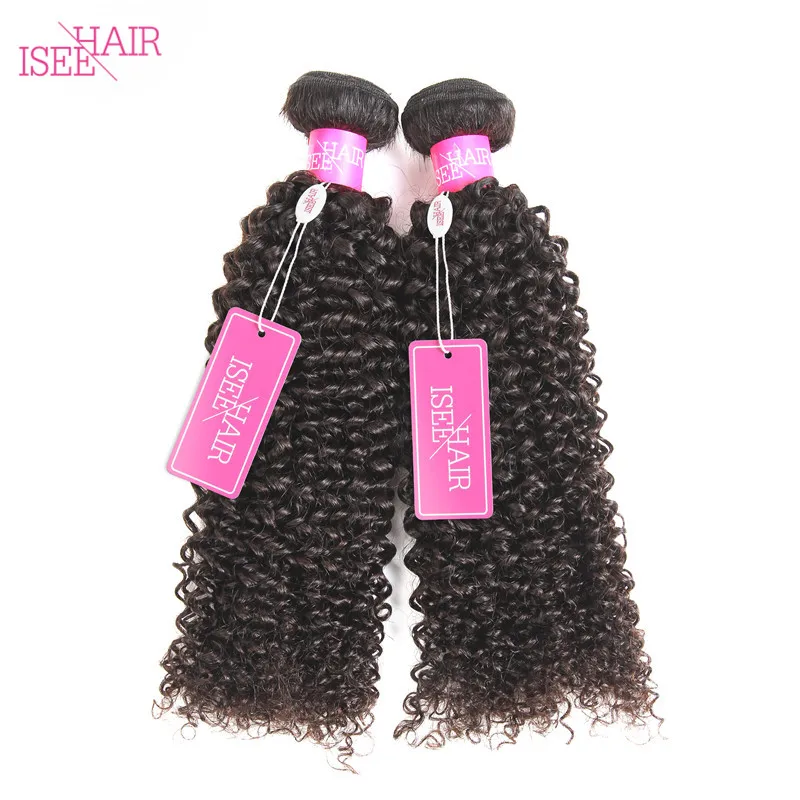 ISee Малайзии Девы волос странный вьющиеся необработанные Человеческие волосы Weave